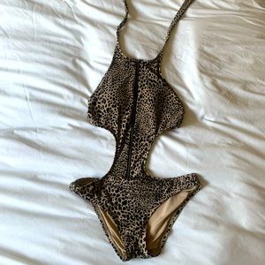 Michael Kors Animal Print One Piece Swim